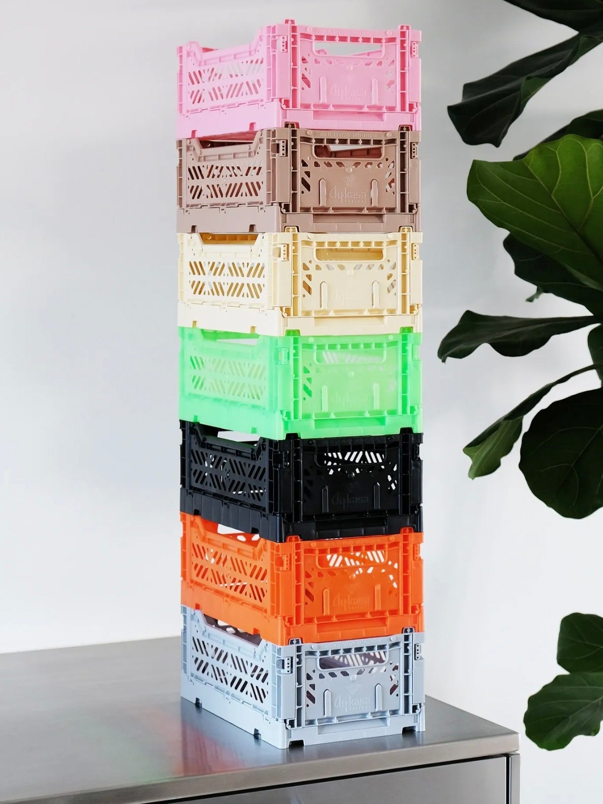 Mini stackable crate, various colours