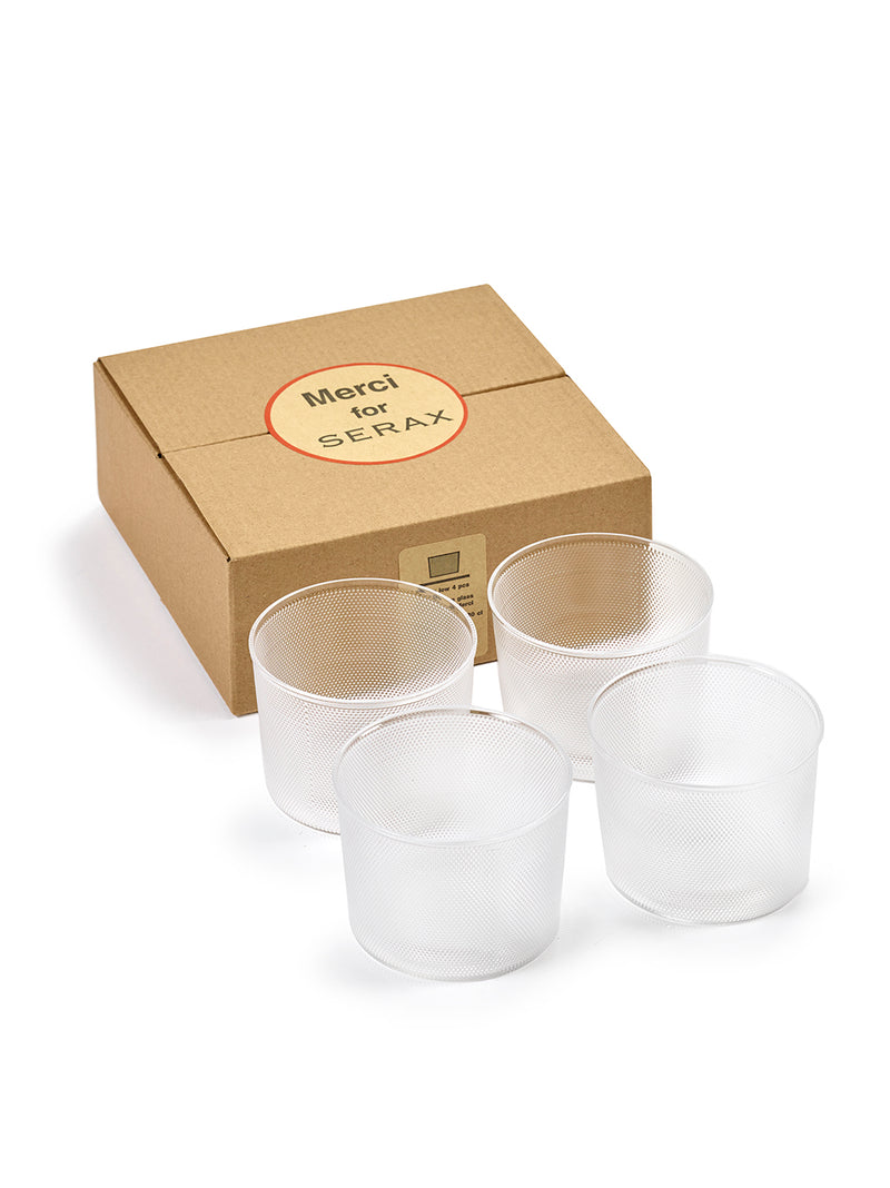 Small frosted water glass, La Nouvelle table by Merci
