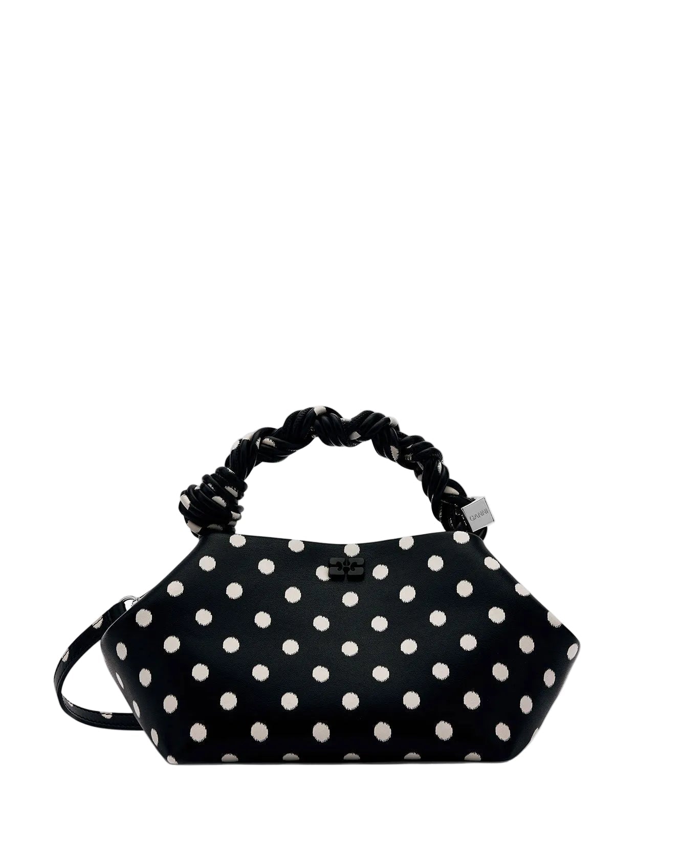Bou small printed dot bag, black-white