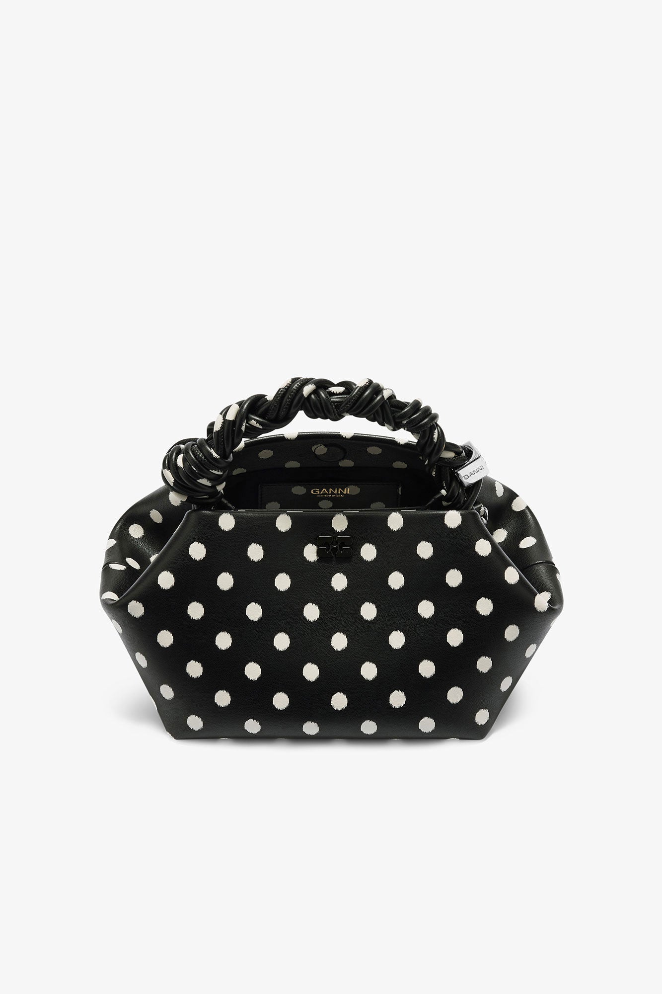 Bou small printed dot bag, black-white