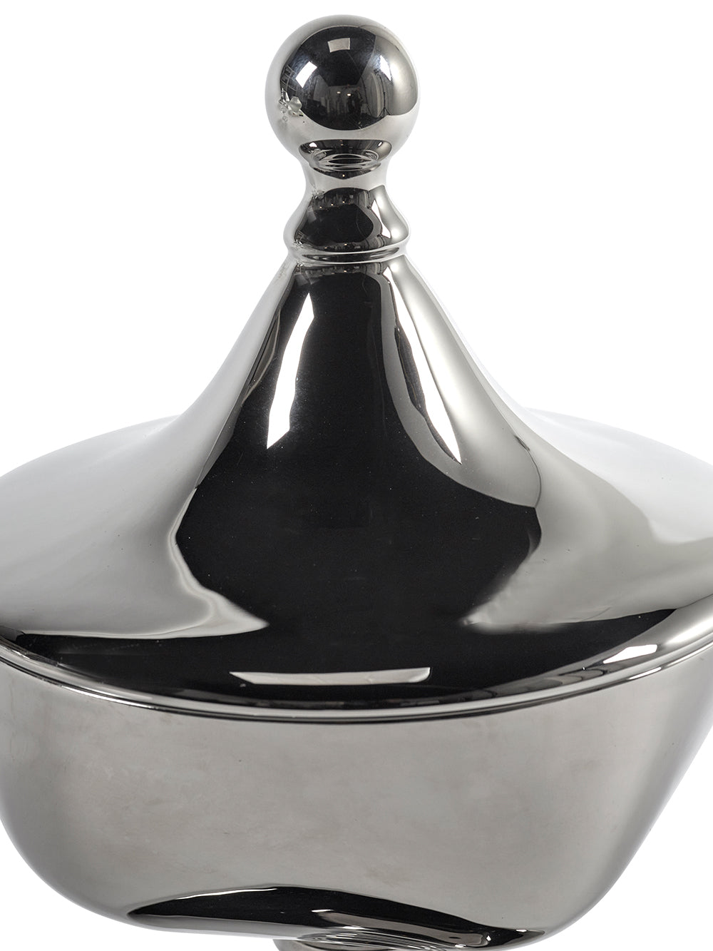 Josephine small treat jar with lid N°02, silver, by Kris Van Assche