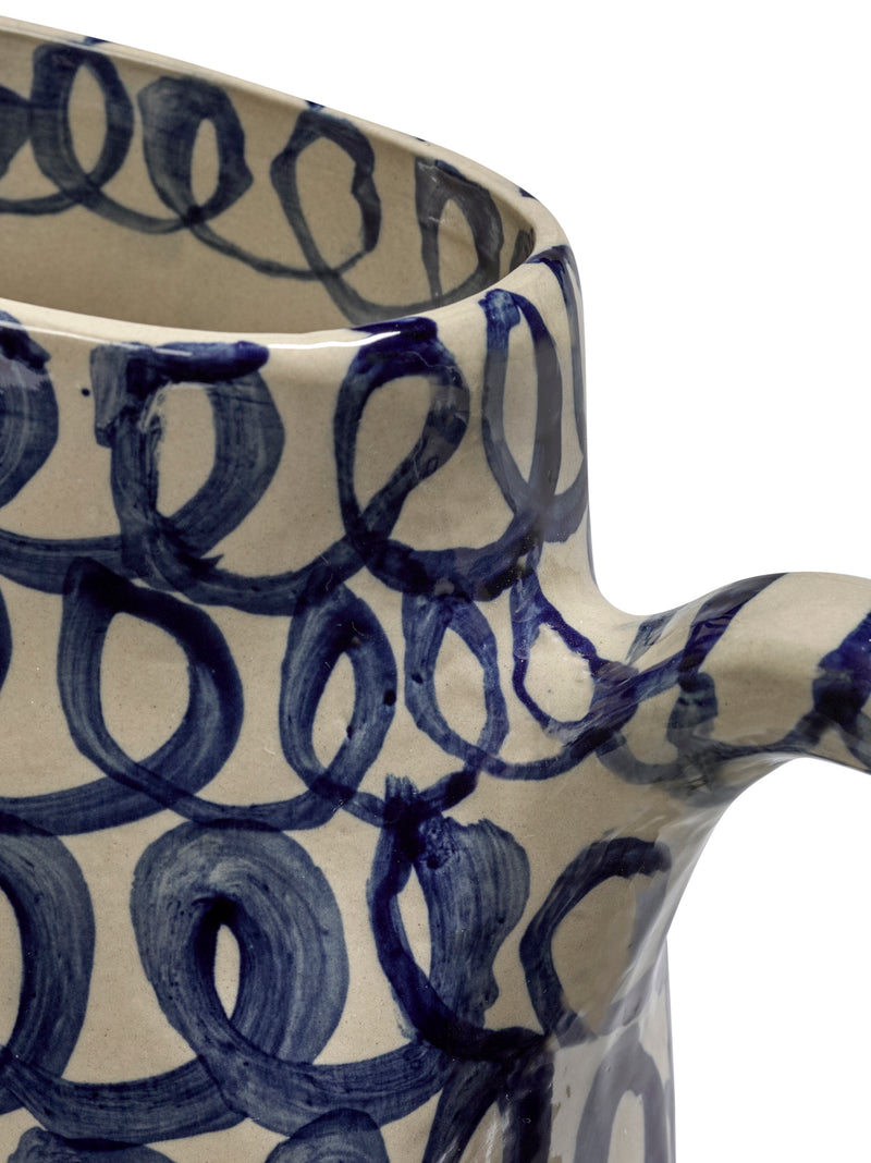 Charly ceramic jug, blue