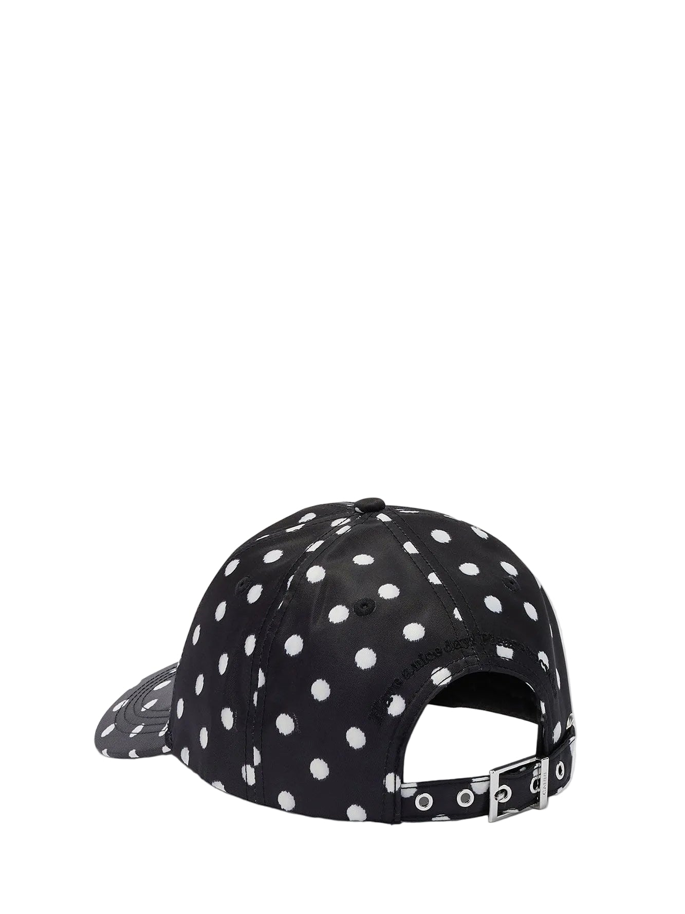Printed nylon cap dot print, black-white