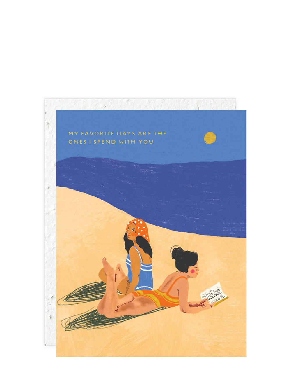 Beach Girls Love & Frienship Card with plantable envelope