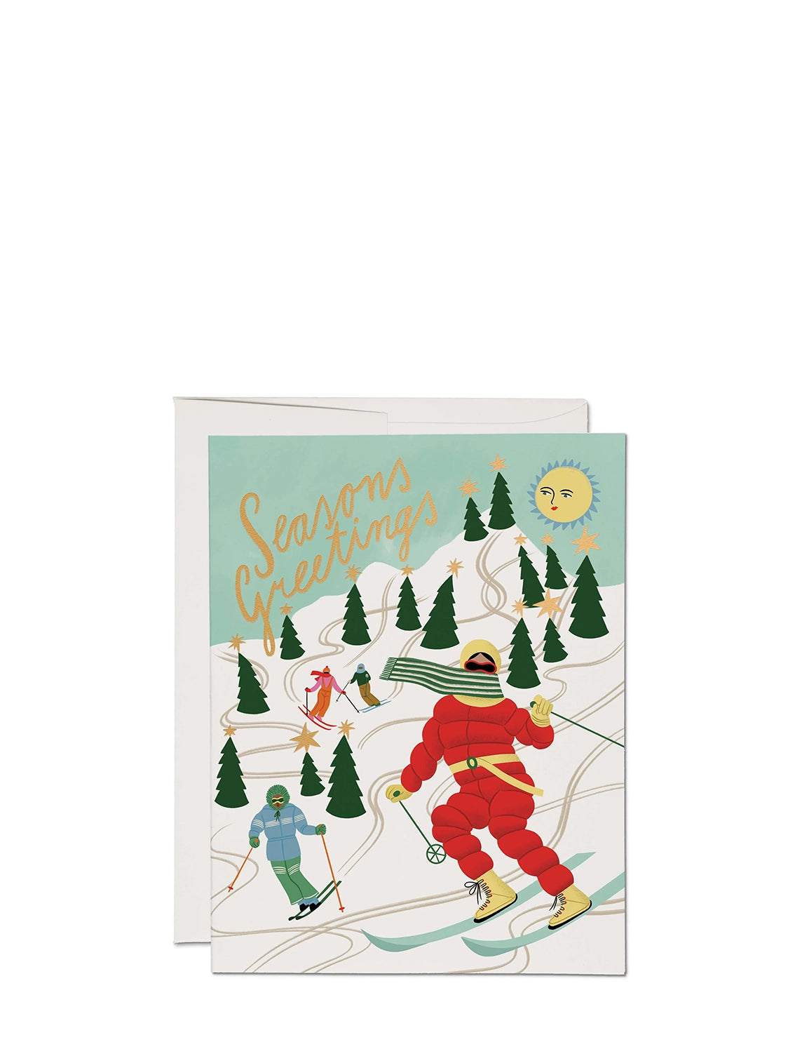 Snowy Slopes season's greetings card