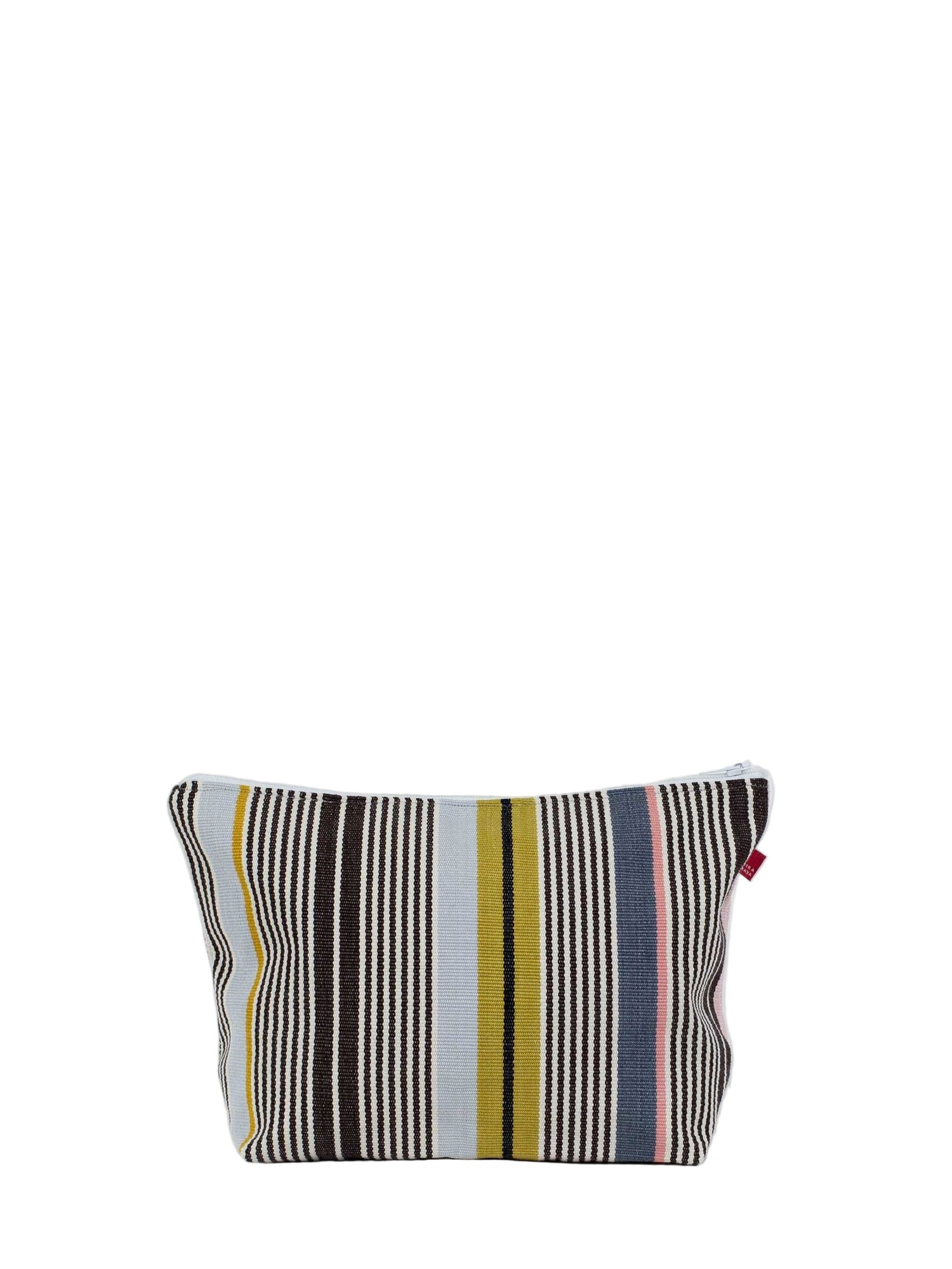Stripy toiletry bag