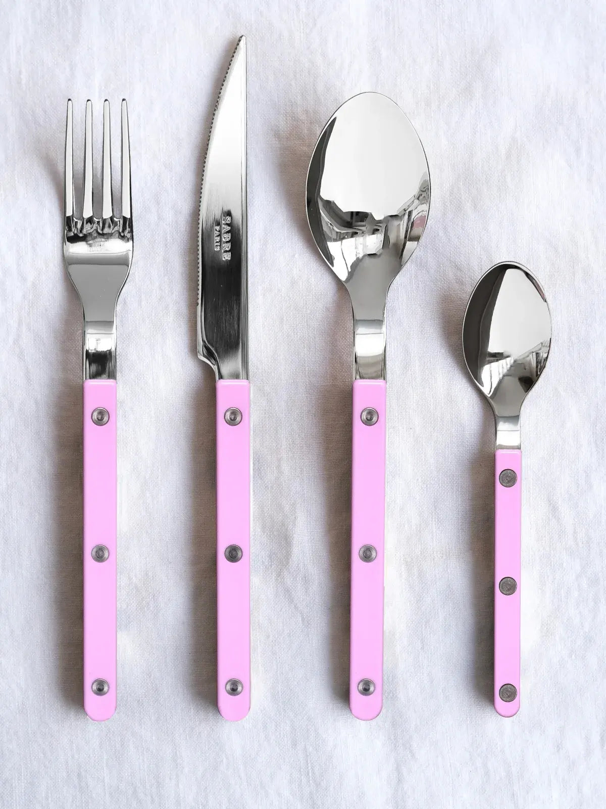 Bistrot dinner knife, solid pink