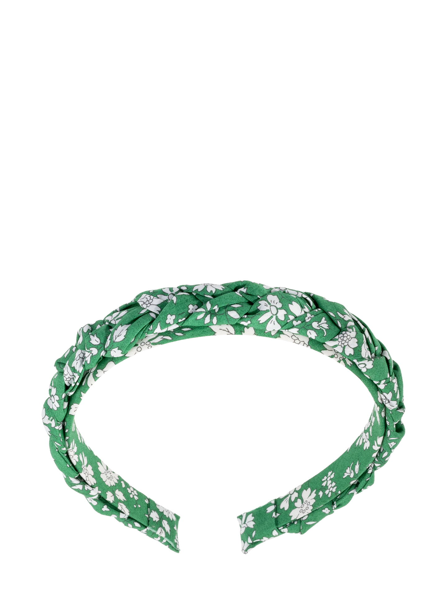 Braided Hairband, Green Liberty print