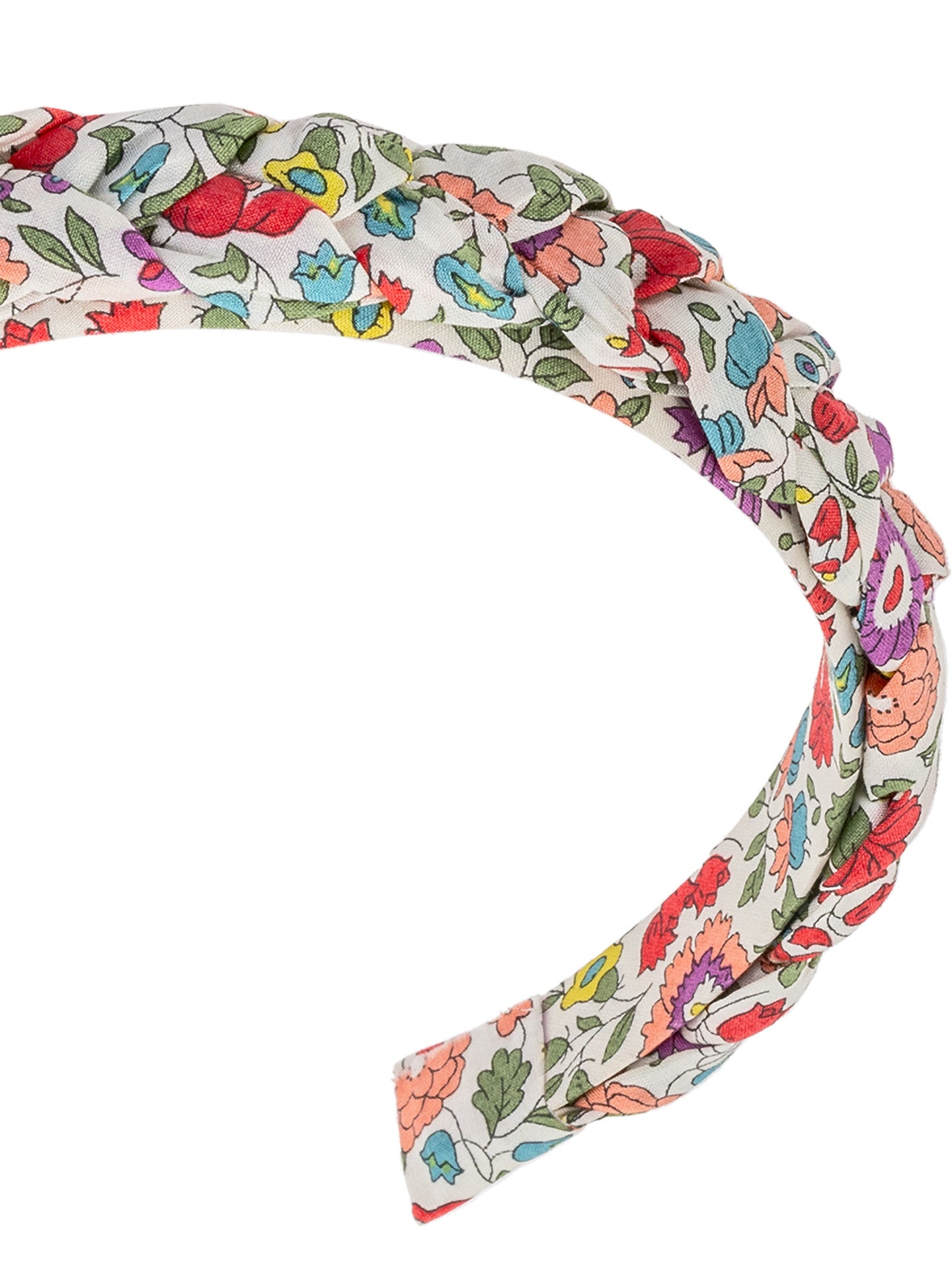 Braided Hairband, Multicolour Liberty print