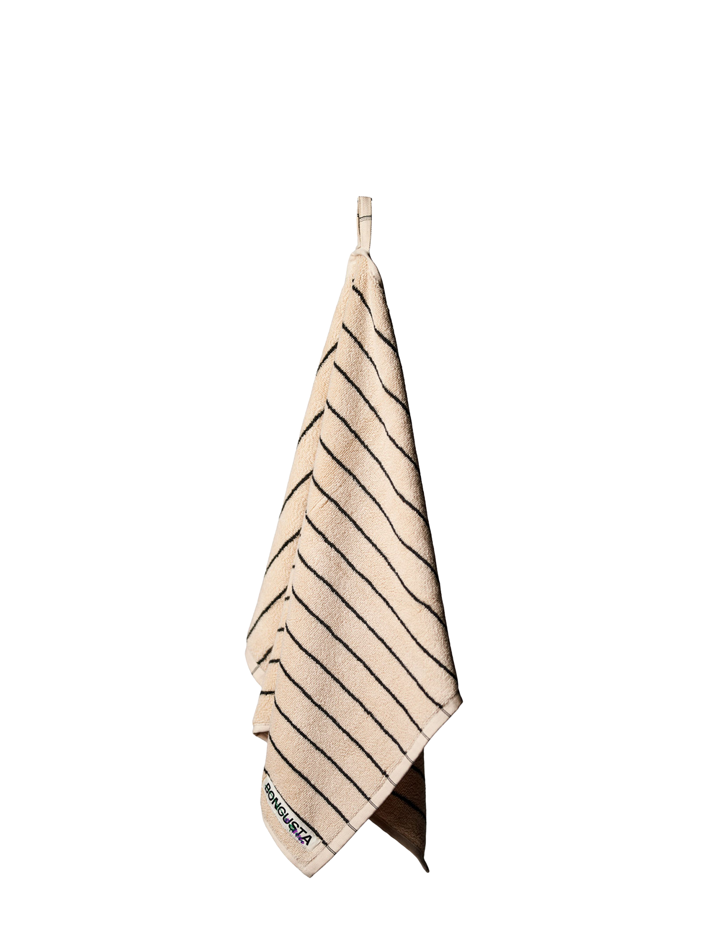 Naram guest towel, creme with thin stripe