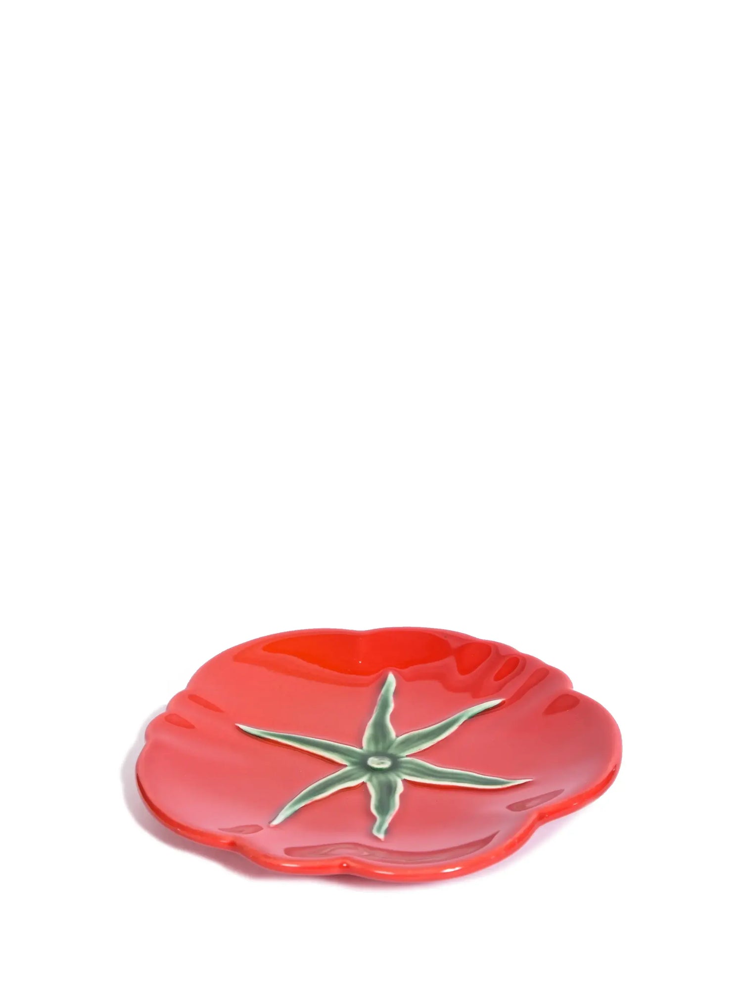 Tomato side plate (15 cm), red
