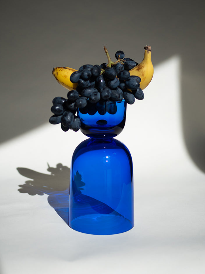 Bottoms Up Vase Electric Blue, S