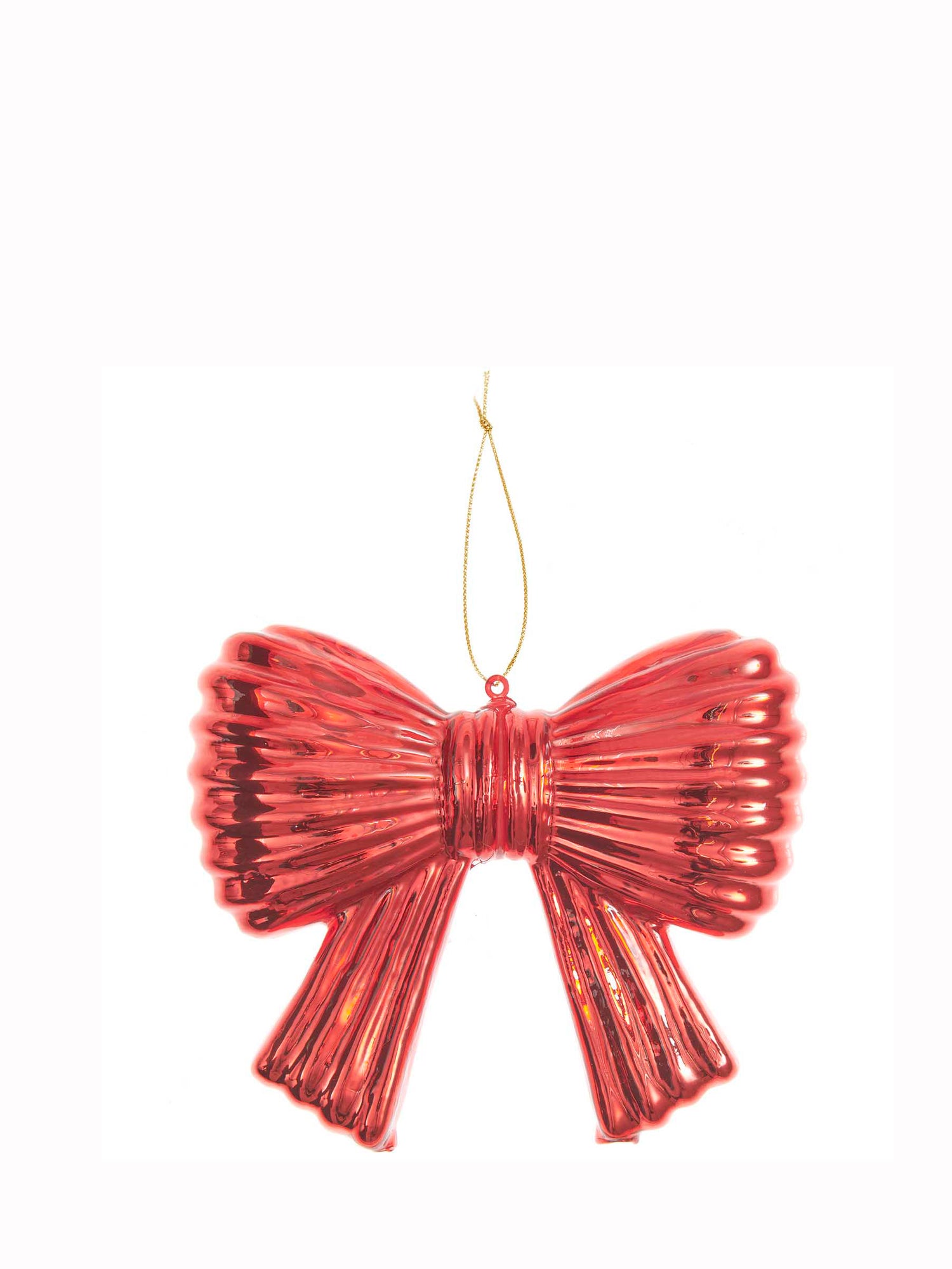 Bow christmas ornament, red