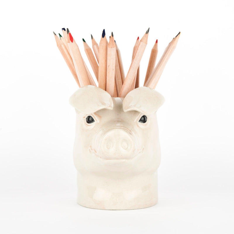 British lop pig pencil pot