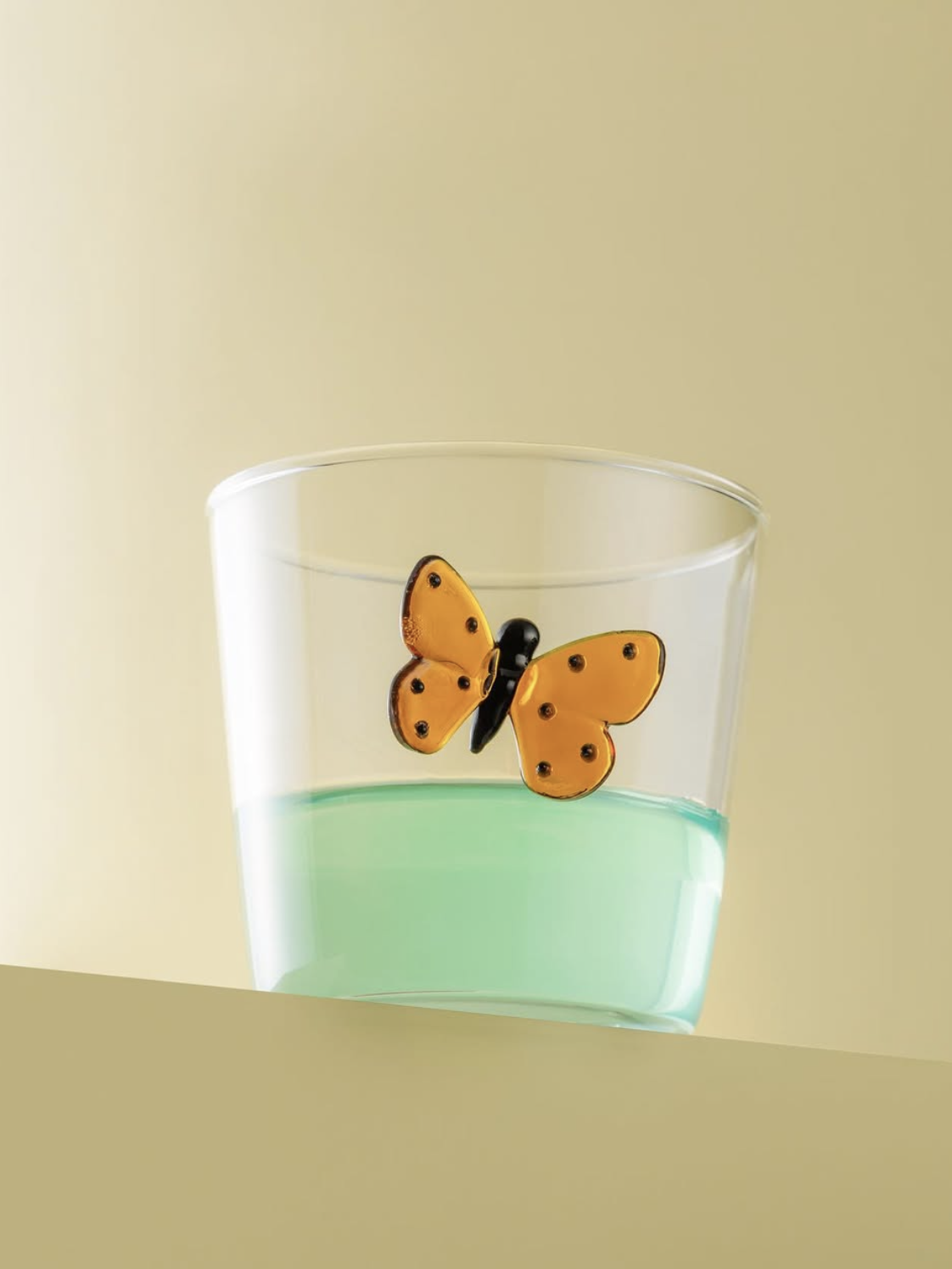 Red-brown Butterfly tumbler, Garden Picnic Collection