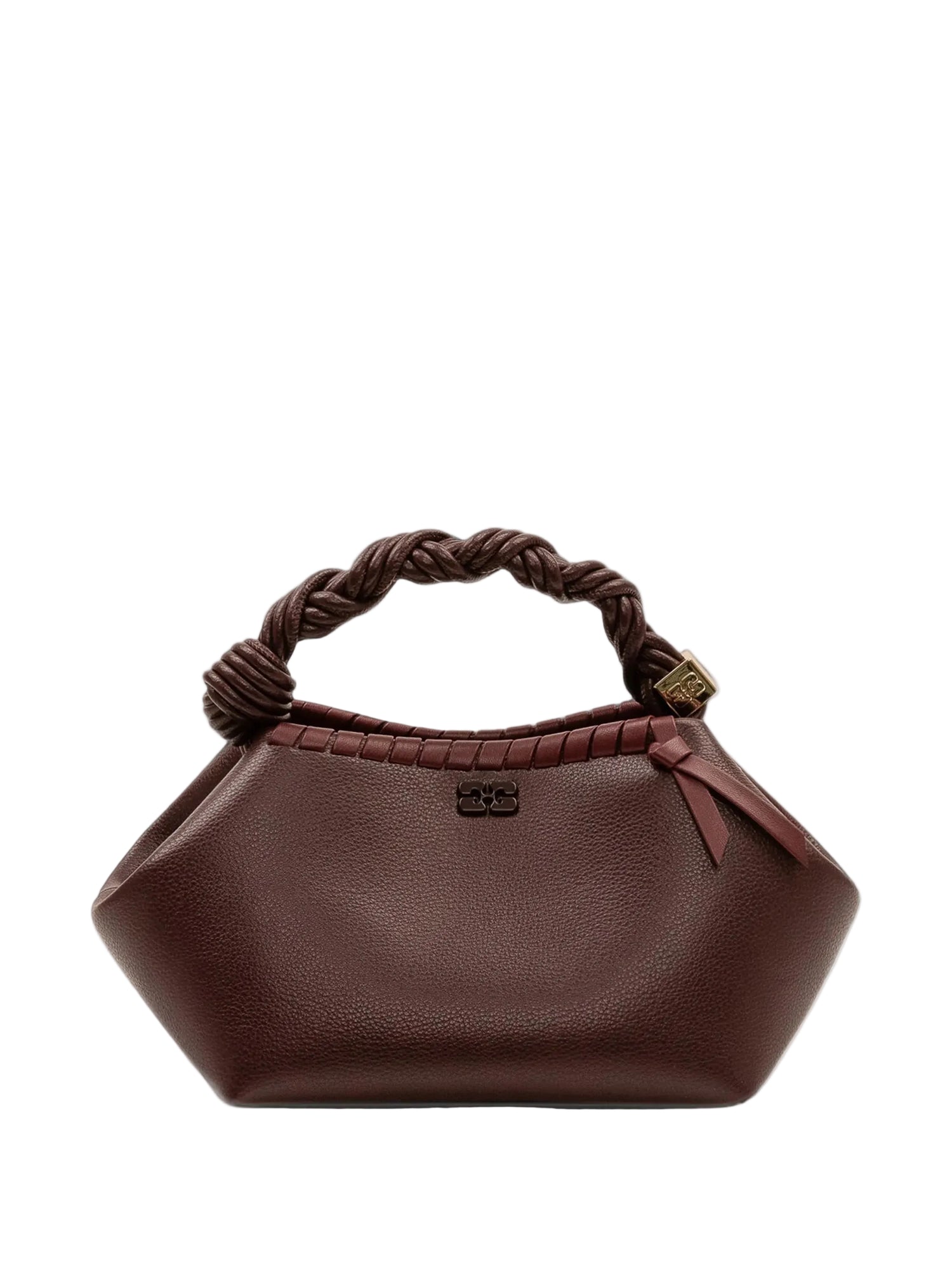 Bou small tressé bag, bitter chocolate brown
