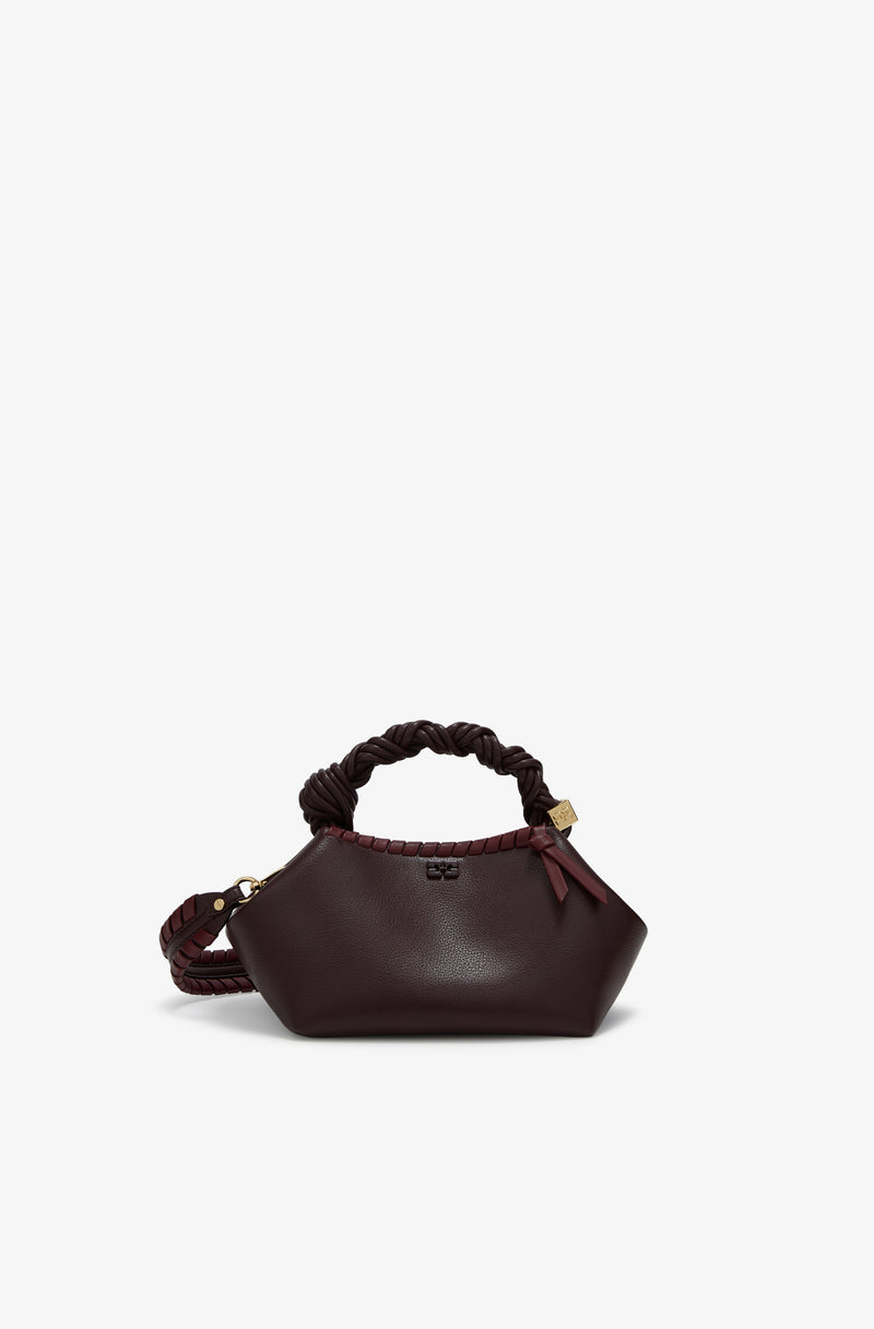 Bou small tressé bag, bitter chocolate brown