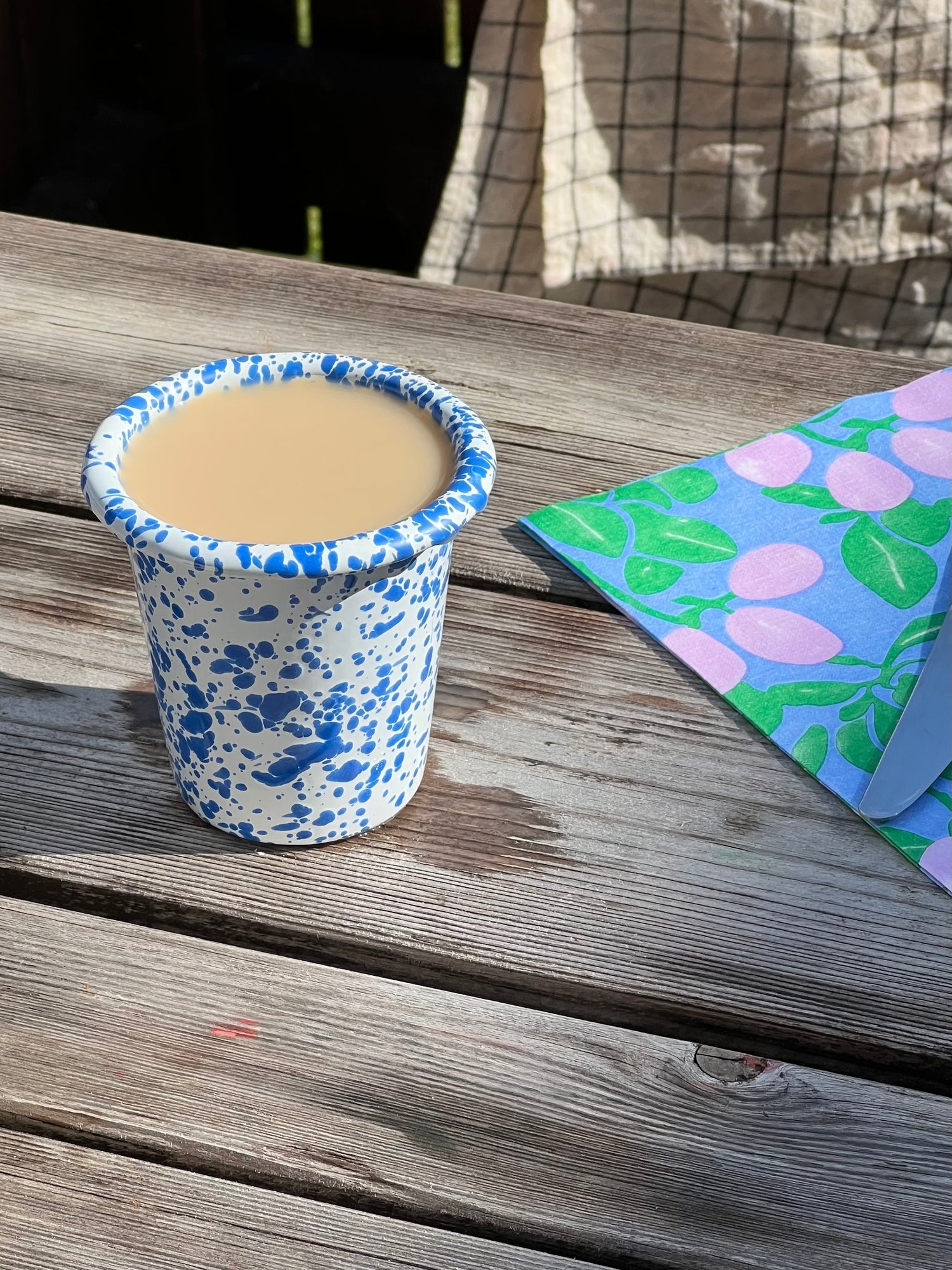 Short Tumbler 10 oz (2,9dl), blue splatter