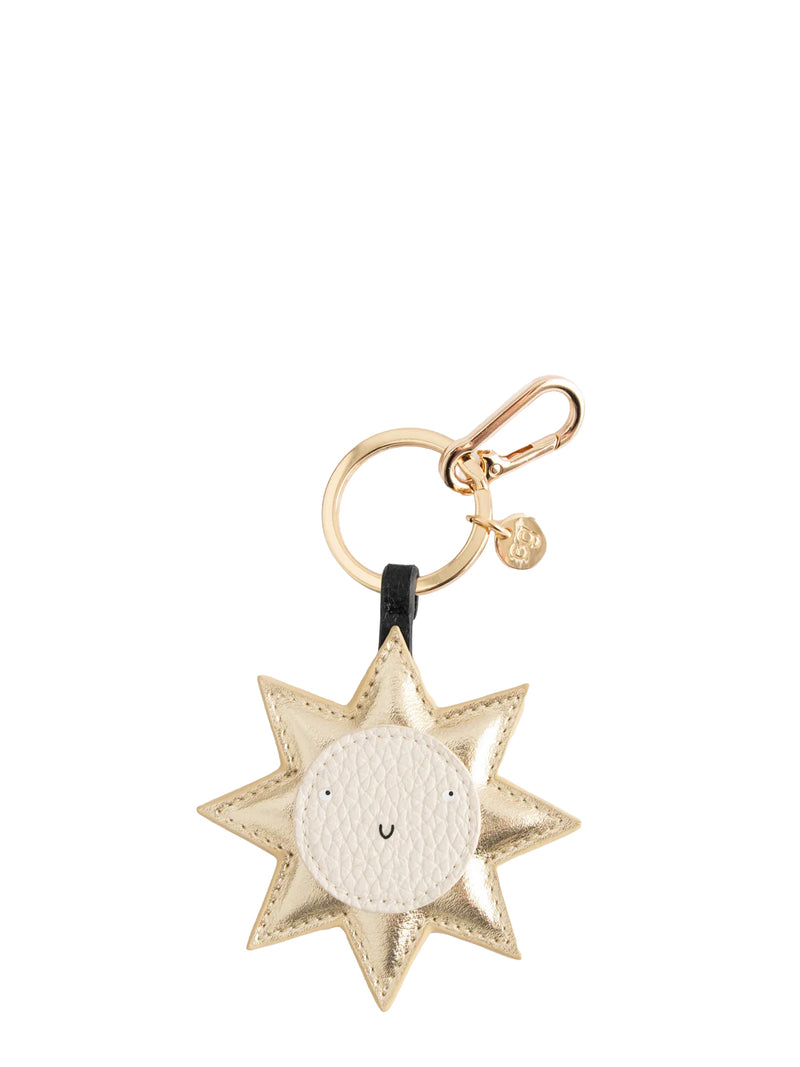 Gold sun keyring