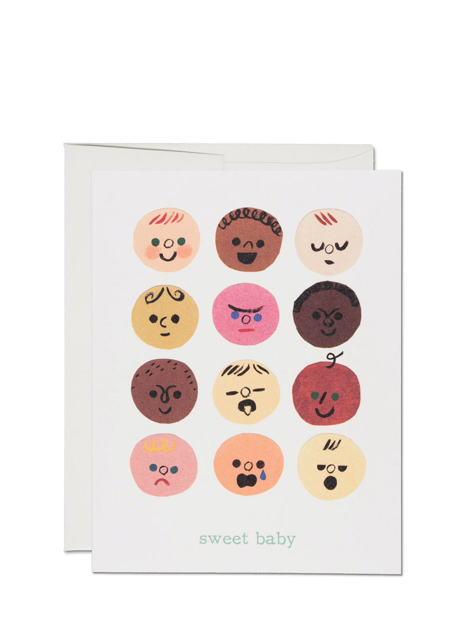 Baby Faces New Baby Card