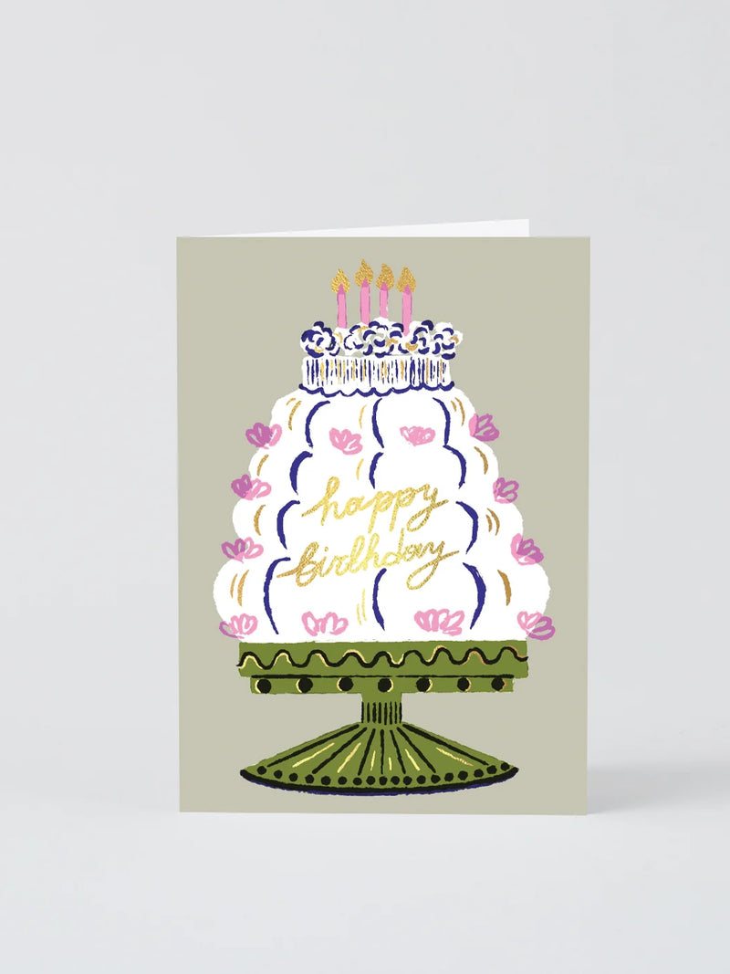 Happy birthday cake birthday card