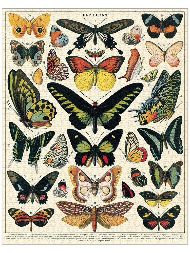 Butterflies vintage puzzle (1000 pieces)