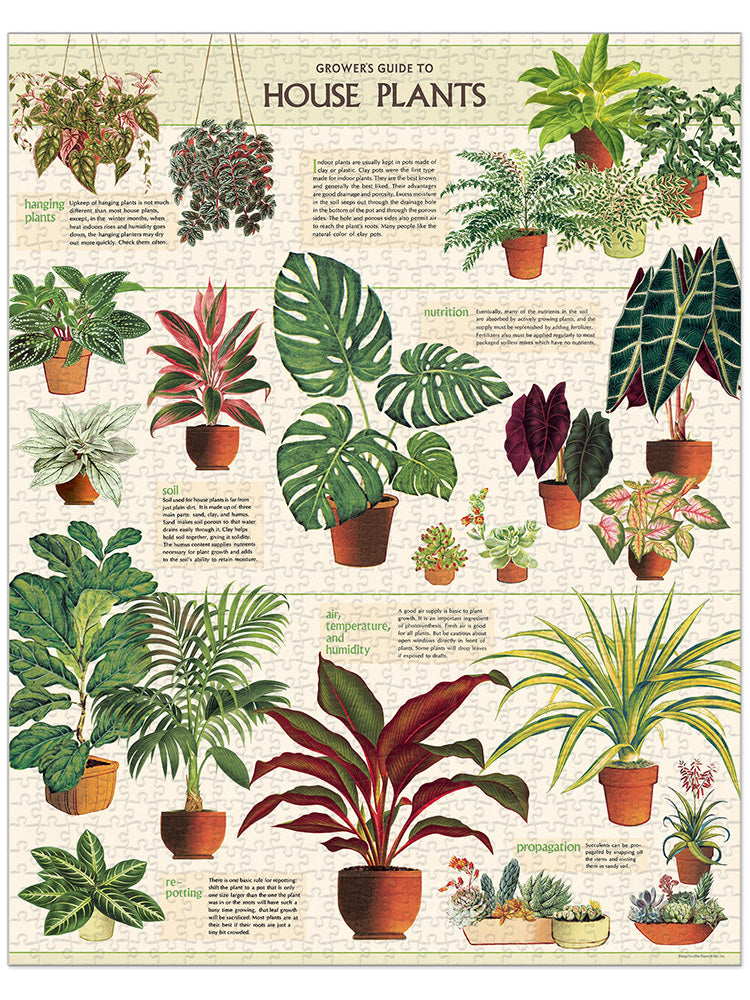 Houseplants vintage puzzle (1000 pieces)