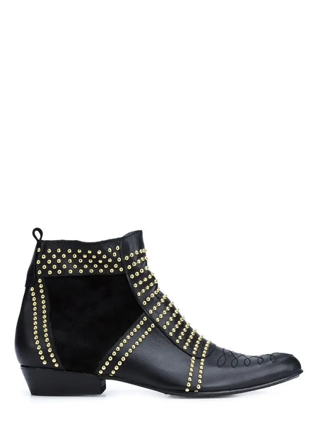 ANINE BING Charlie boots gold studs My o My