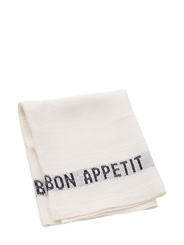Placemat Bon Appetit, white & black