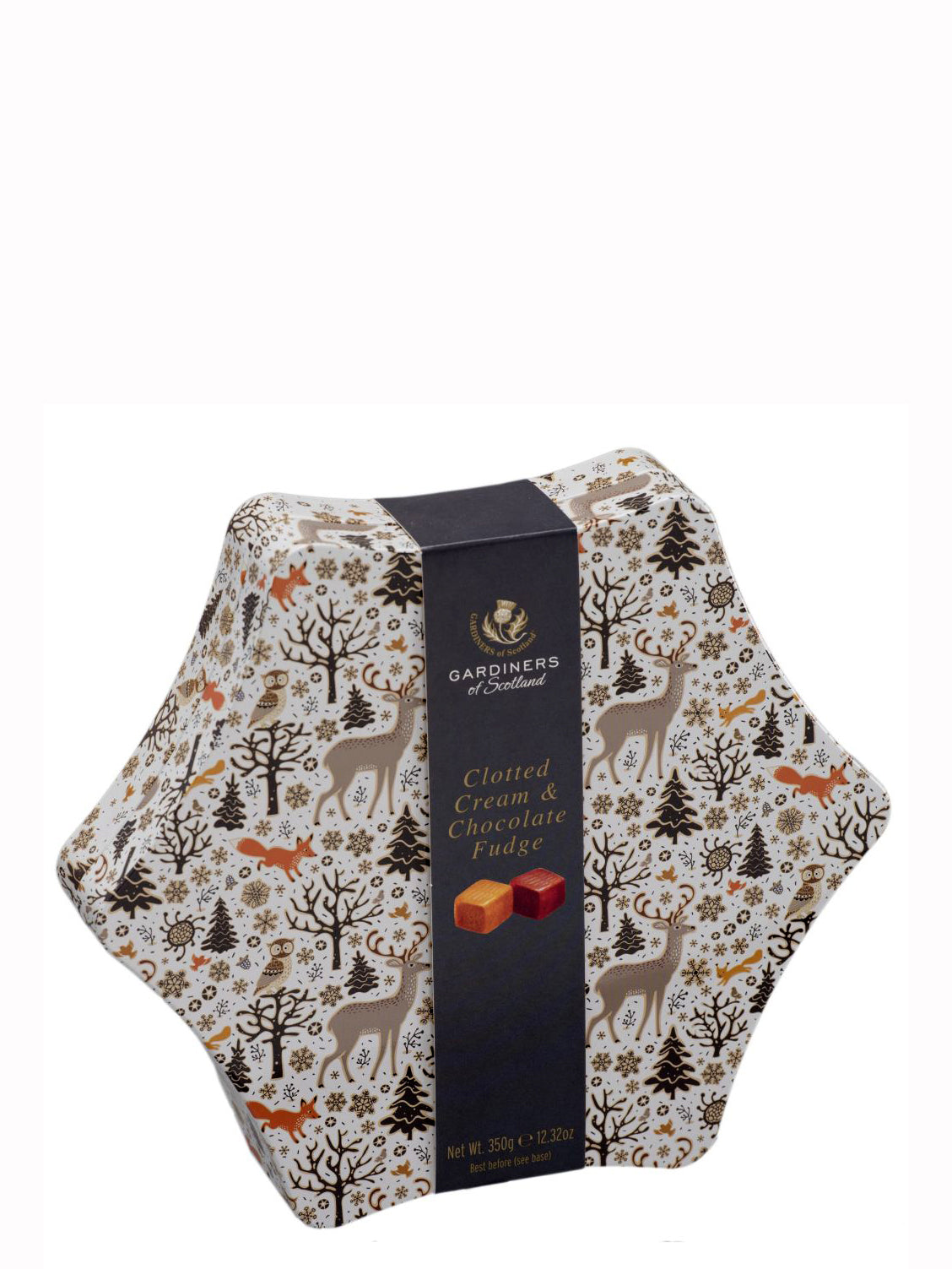 Christmas Star Chocolate & Clotted Cream Fudge (350g)