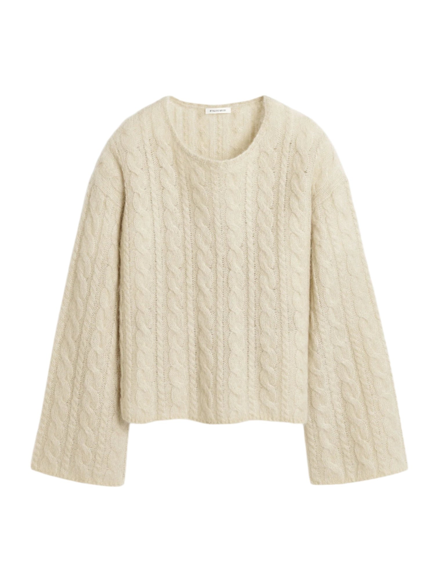 Cierra cable-knit sweater, oyester gray