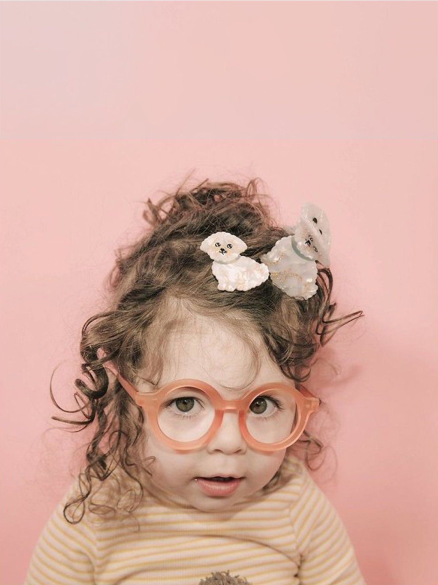 Bichon hair barette clip