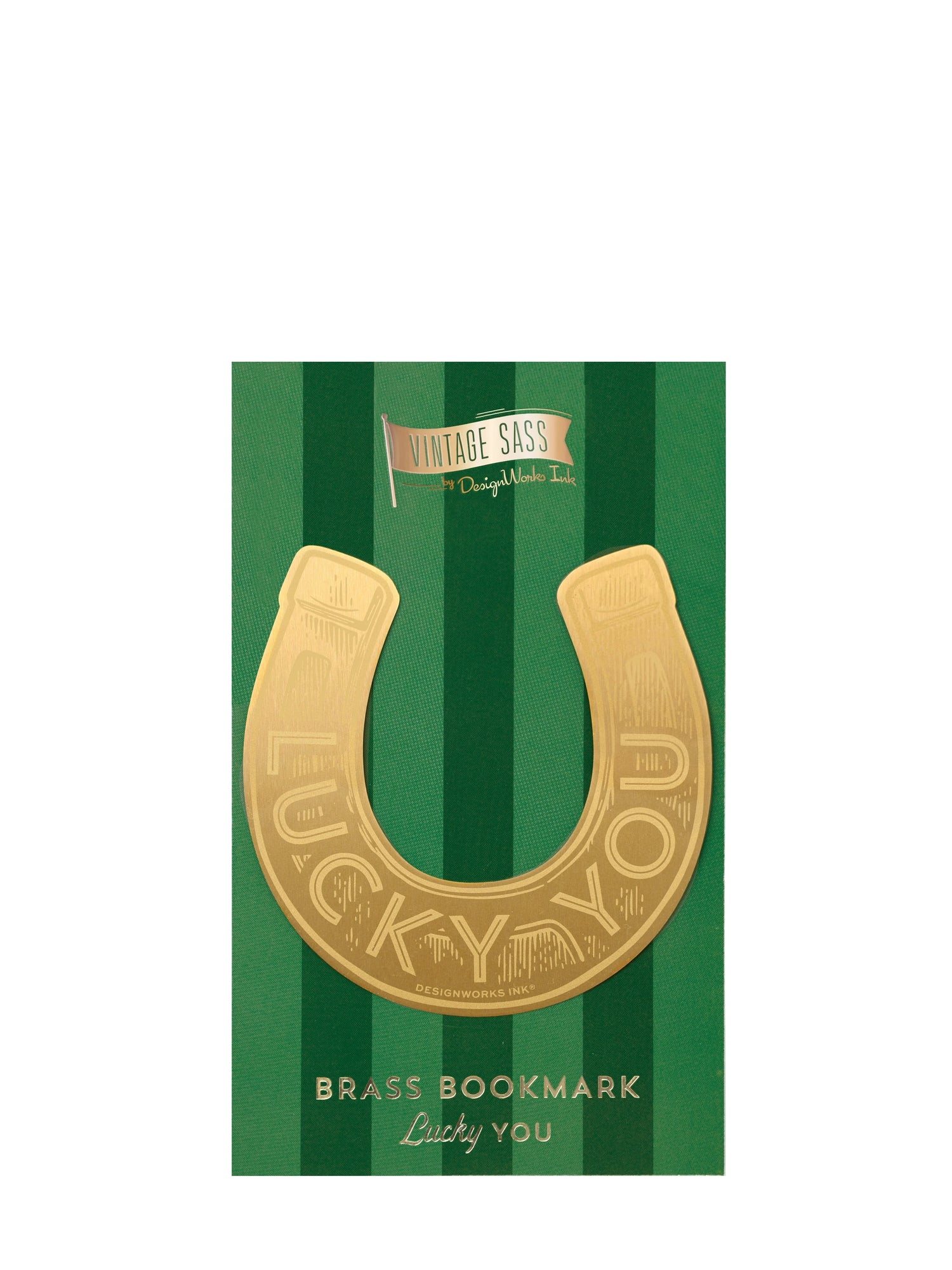 Lucky You Horseshoe Large Metal Bookmark
