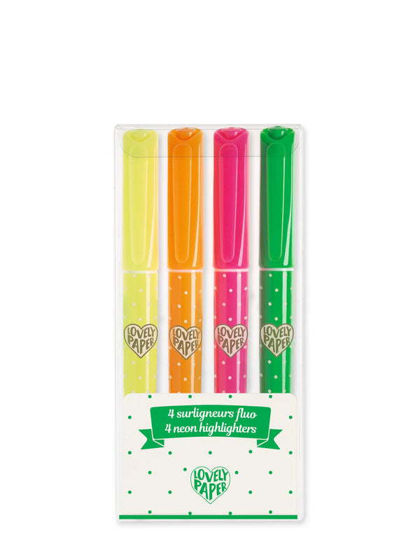 4 neon highlighters