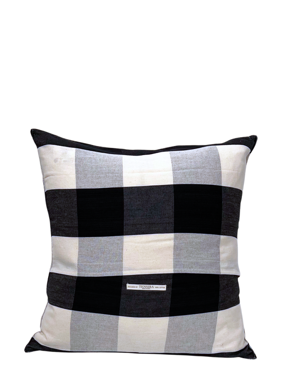 Cushion cover (50x50cm), Black/Off-white