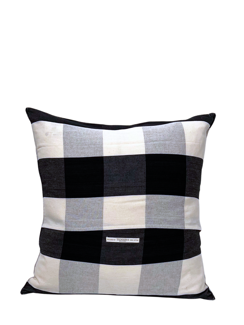 Cushion cover (50x50cm), Black/Off-white