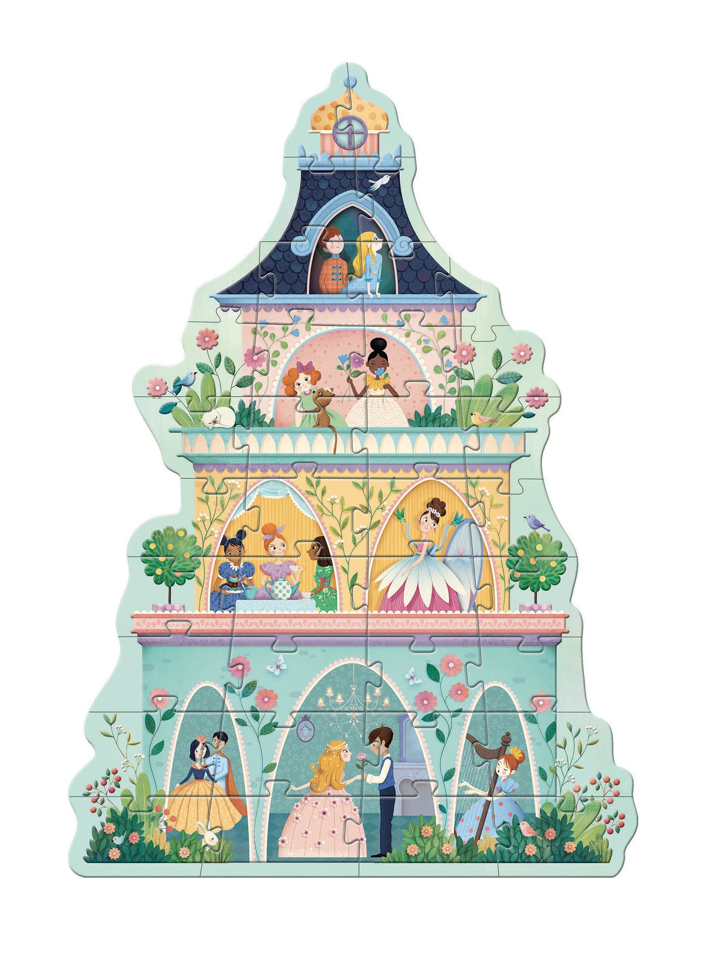 Princess tower puzzle, 36 pieces