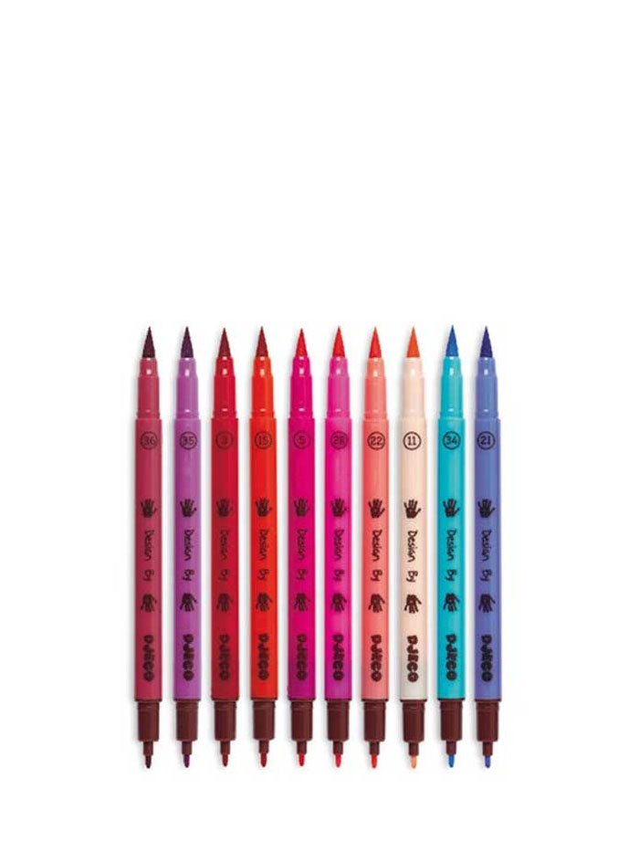 Set of 10 felt tip pens, pastel colours