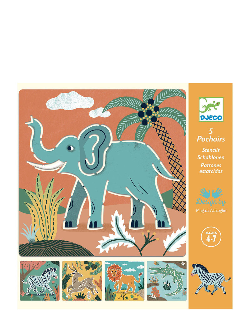 Stencil set Wild Animals