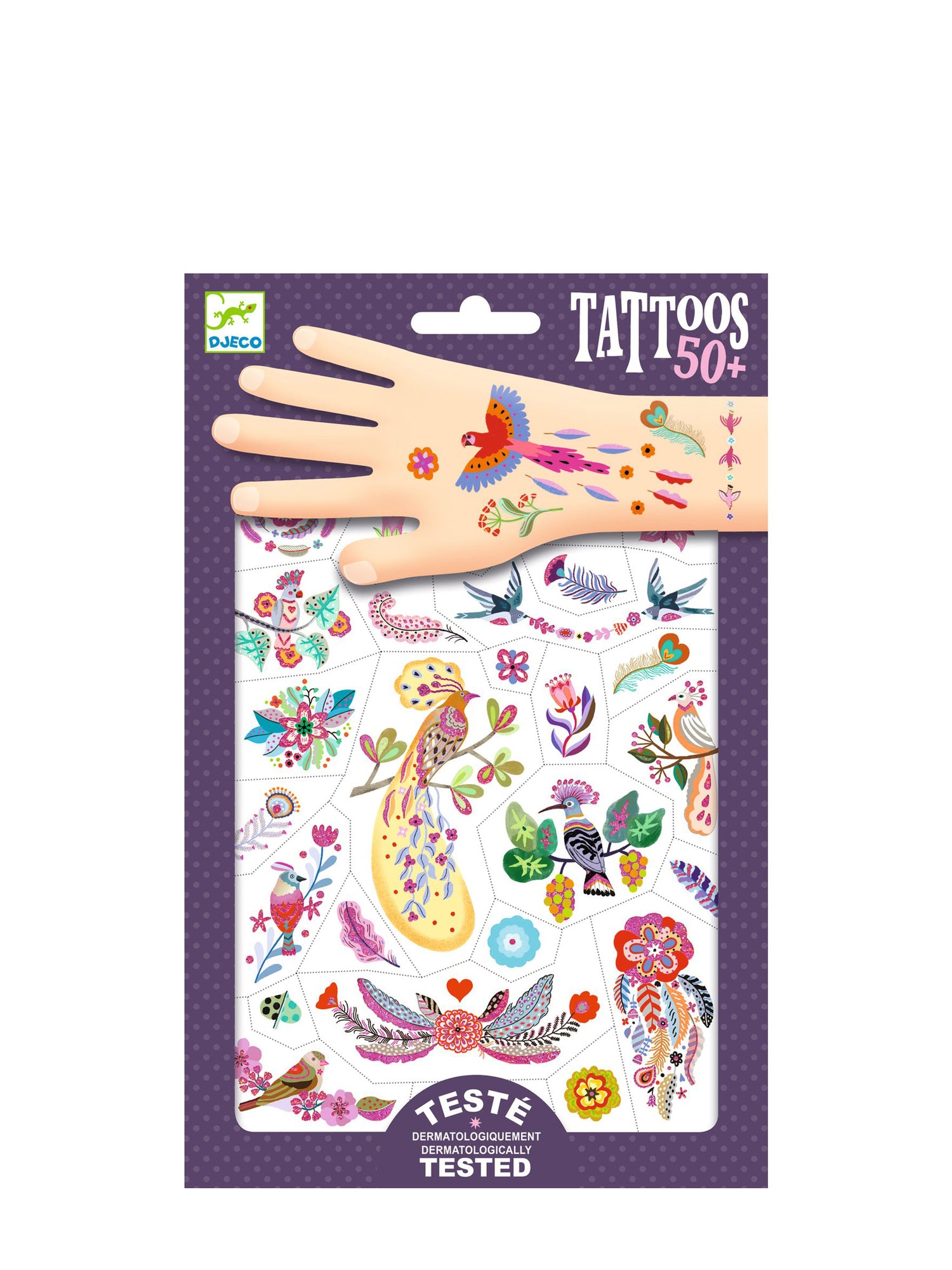 Play tattoo set 'Bright birds'