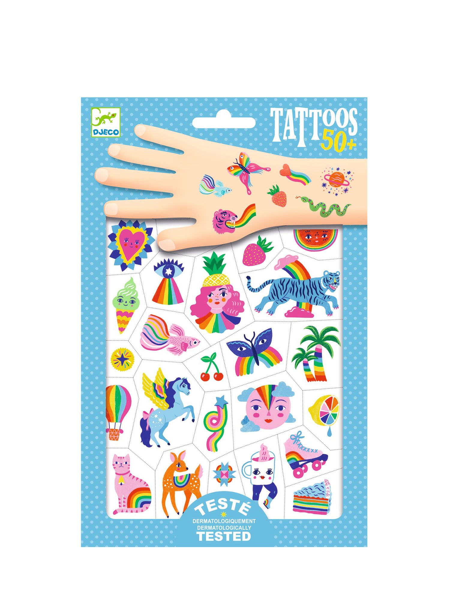 Rainbow tattoos for kids