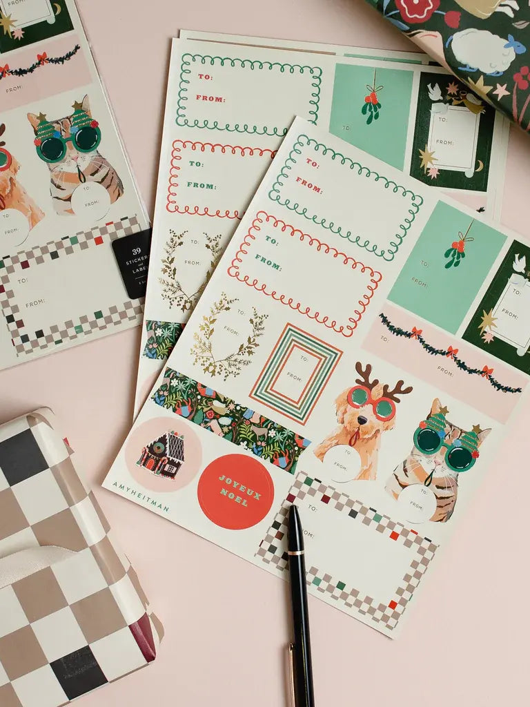 Holiday Gift Stickers (3 sheets)