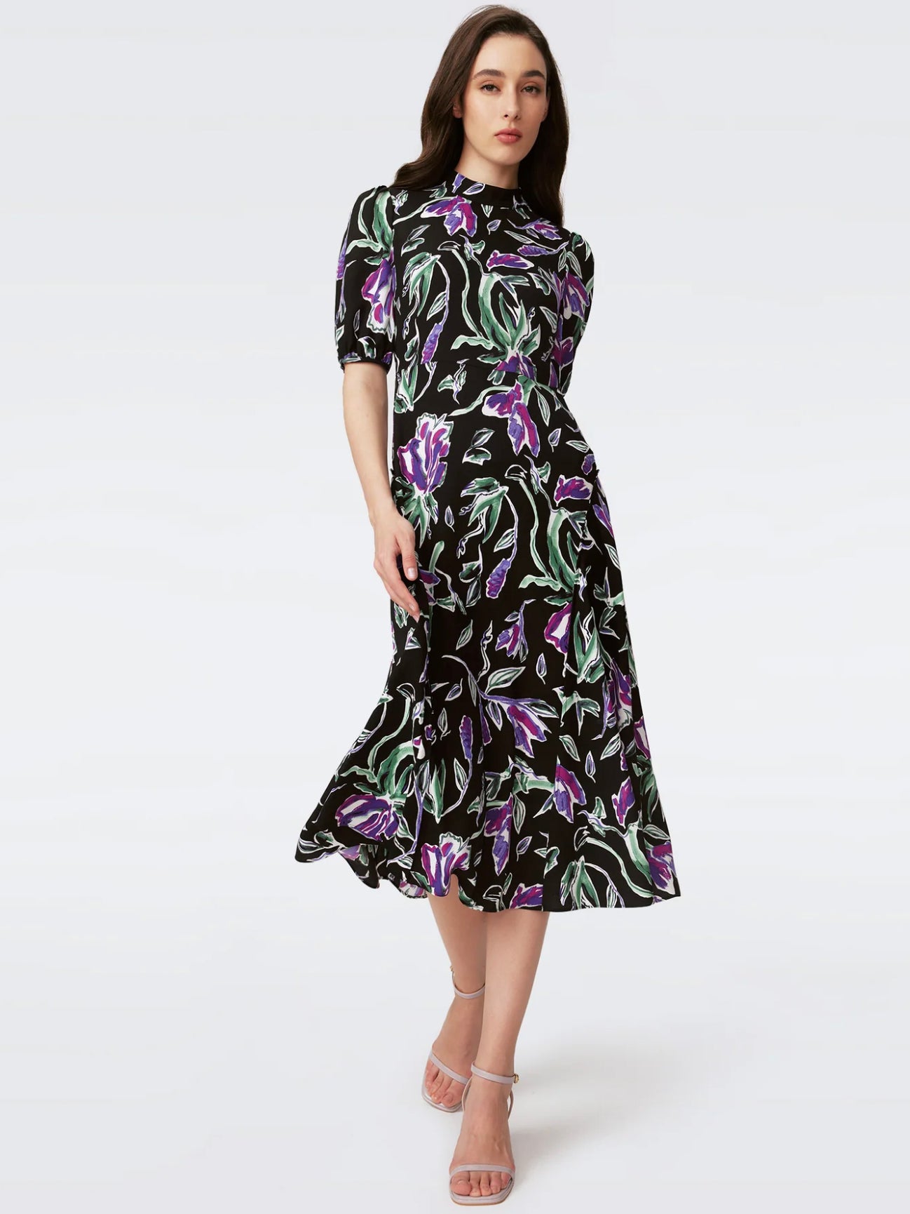 NELLA DRESS, TULIP FIELDS VIOLET LG