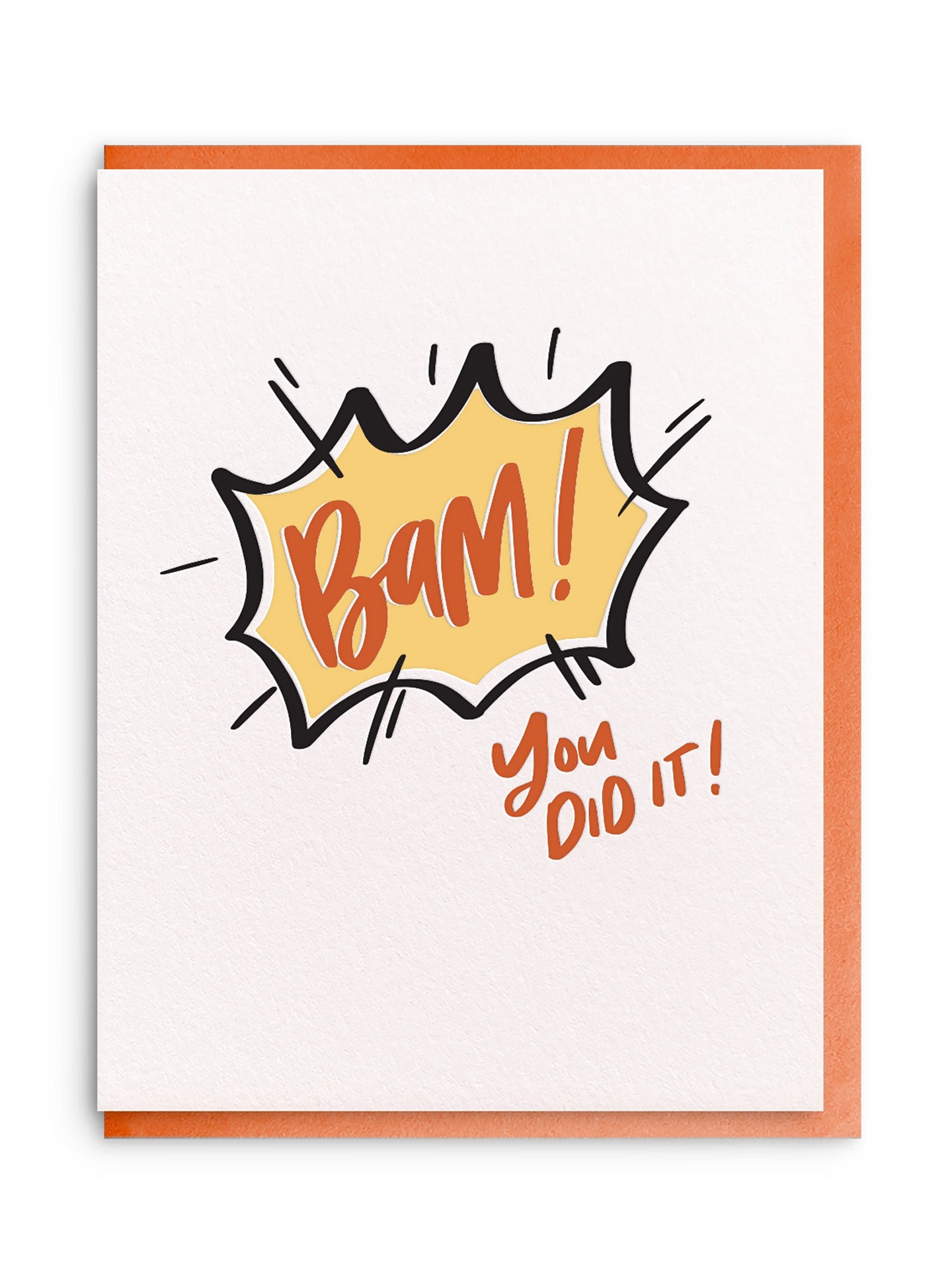 Bam! You did It Congratulations card