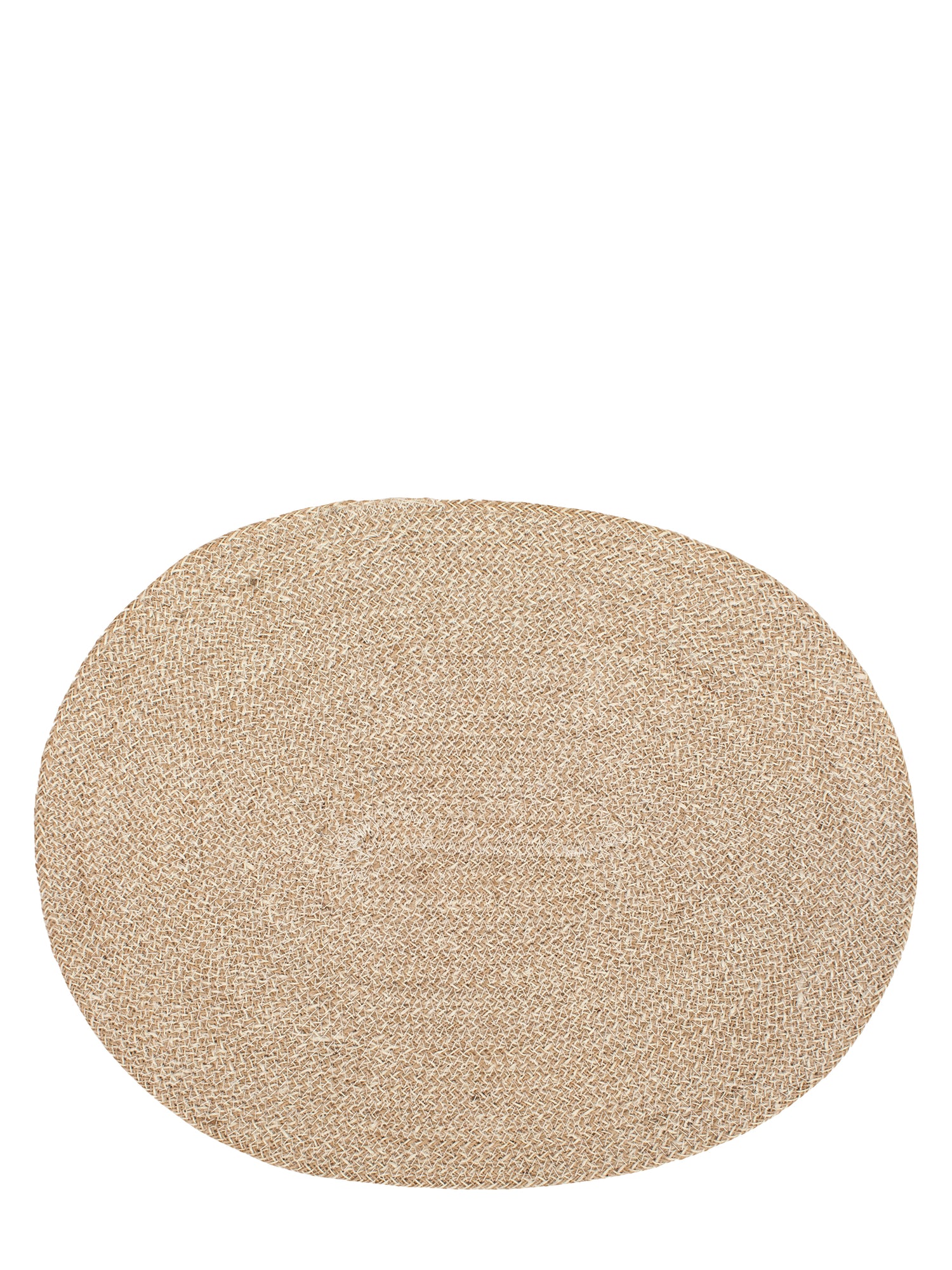 Oval placemat Ella, white-natural