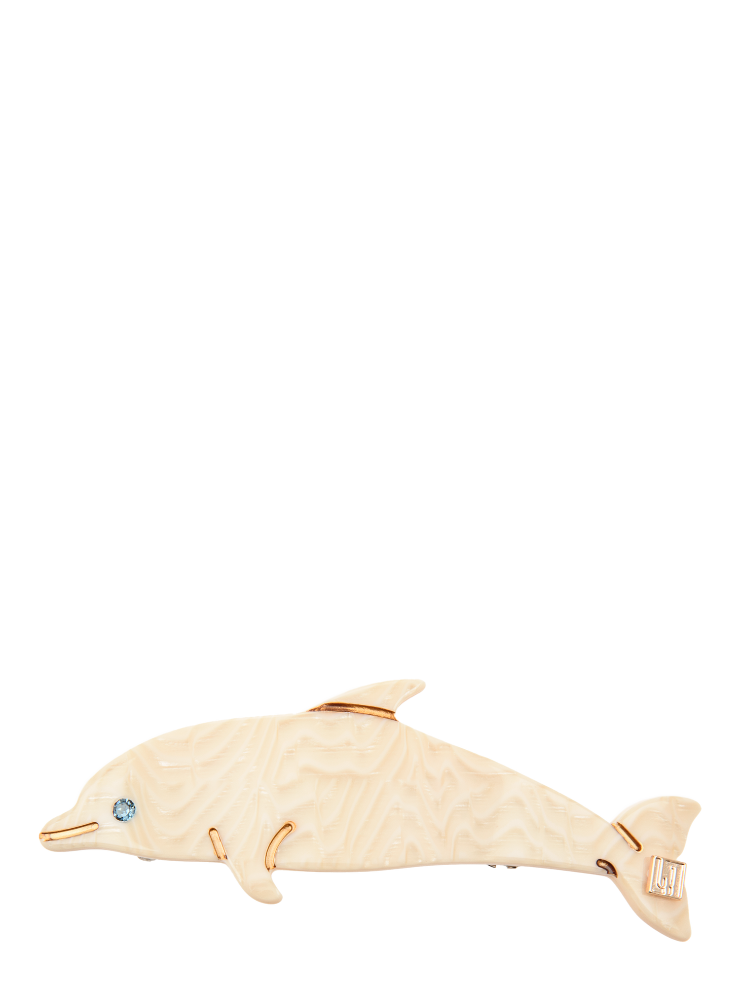 Dolphin Clip, Ivory (Swarovski)