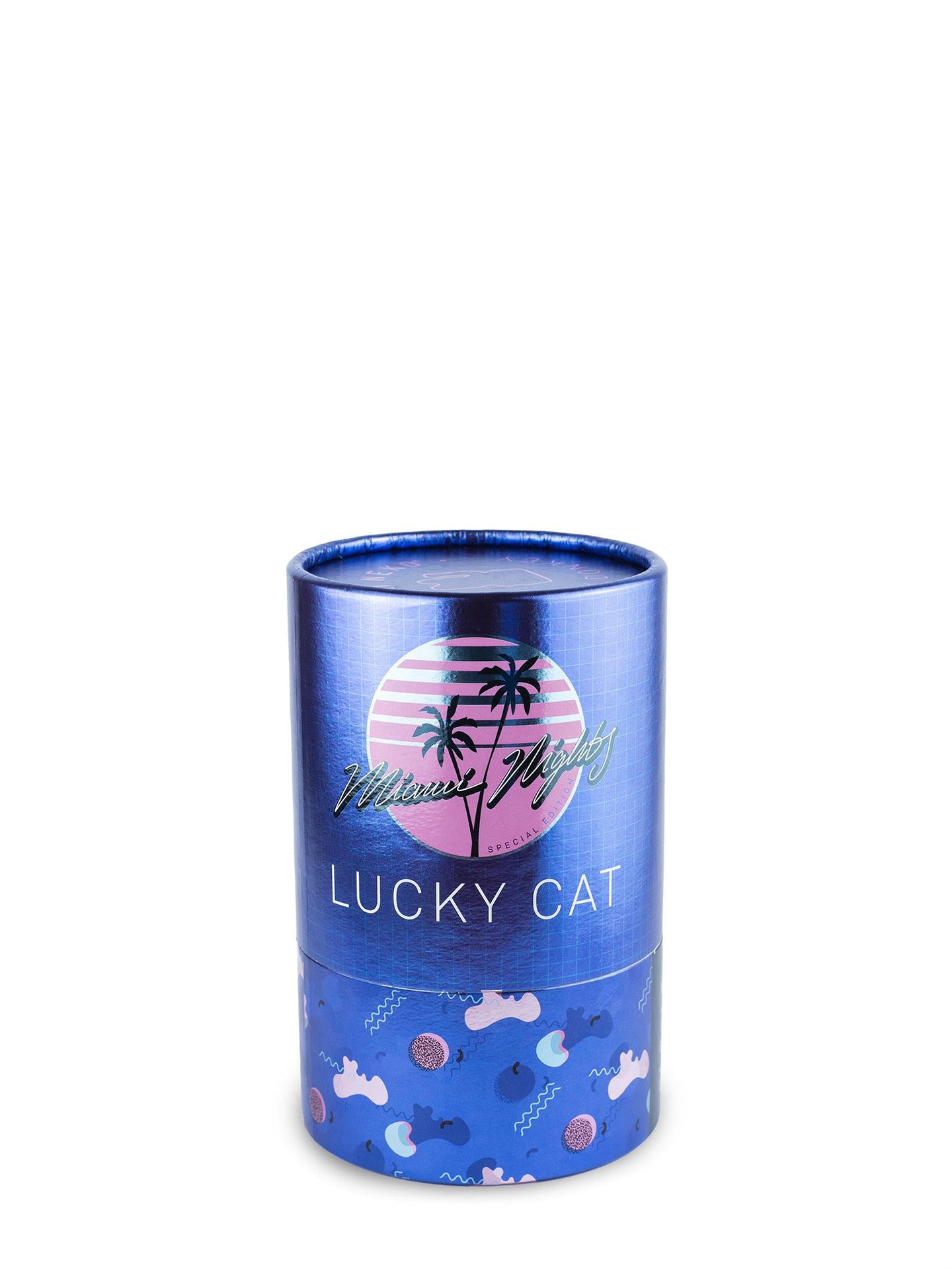 Waving Lucky Cat, Miami Nights Glossy Pink (diversity)