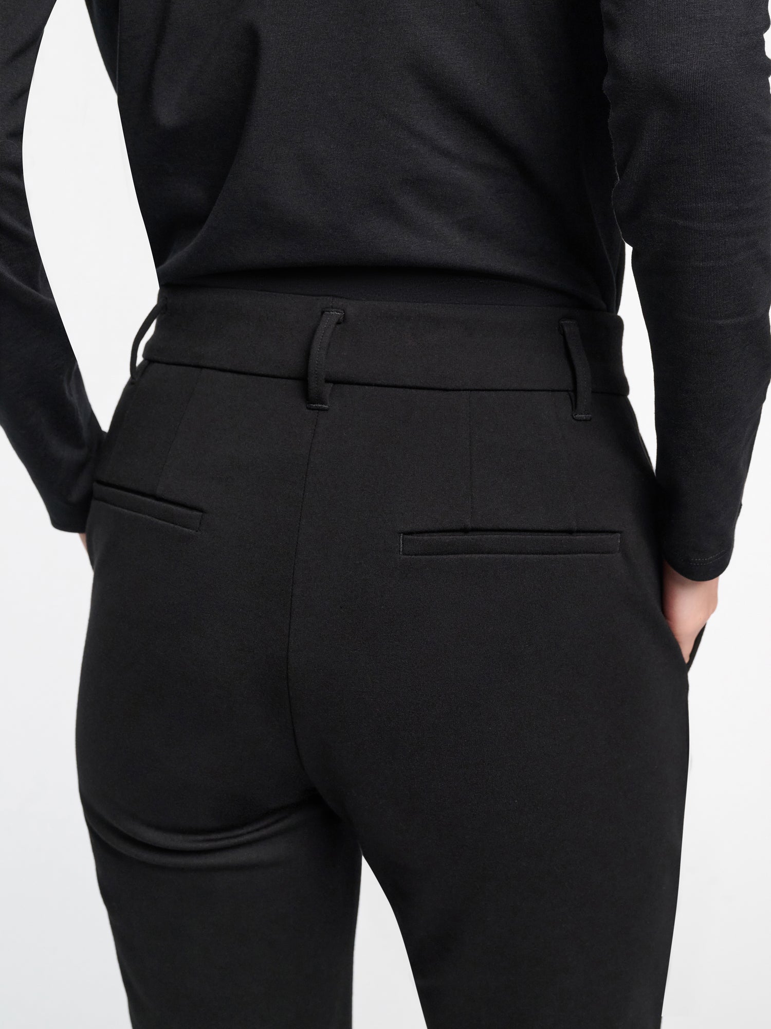 Bootcut trousers in Punto Milano, black