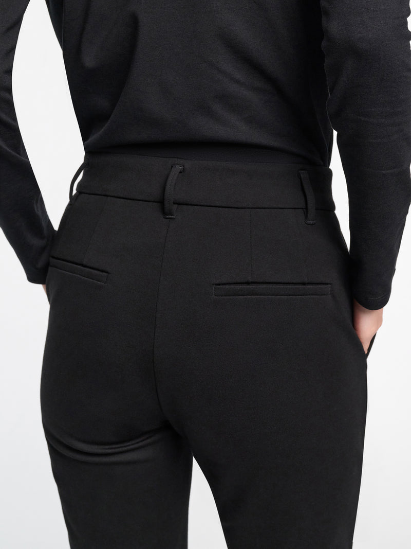 Bootcut trousers in Punto Milano, black