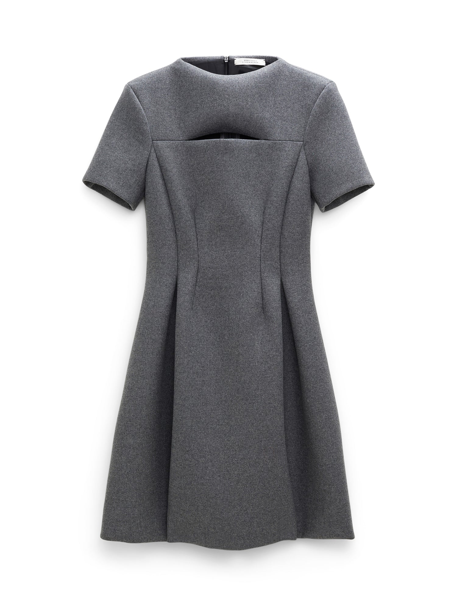 MODERN SOFTNESS dress, charcoal grey melange
